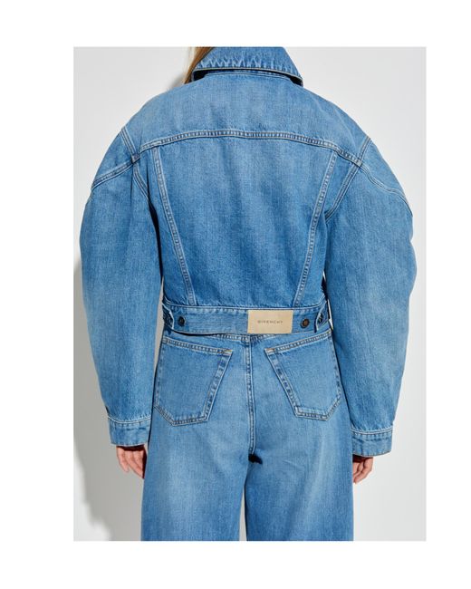 Givenchy Blue Cropped Denim Jacket