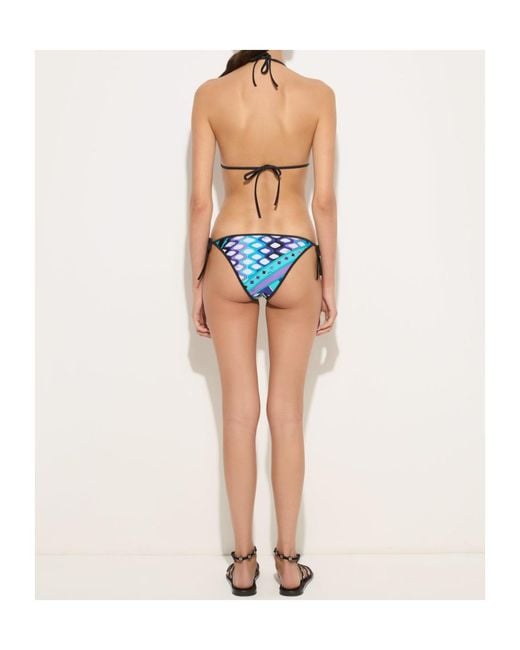 Emilio Pucci Blue Pucci Vivara Low-Rise Tie Bikini Briefs