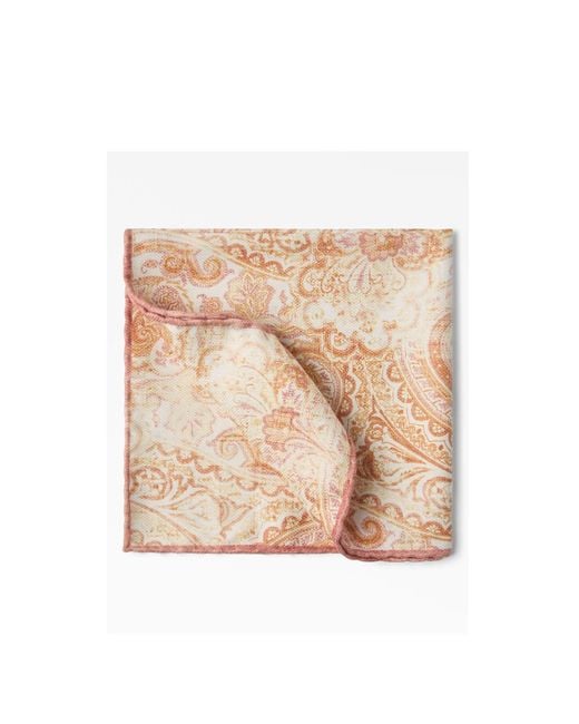 Brunello Cucinelli Natural Double Face Pocket Square for men