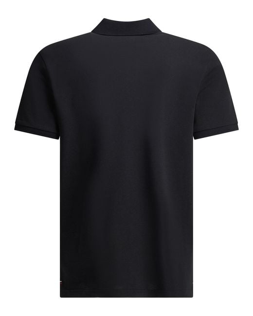 Moncler Blue Logo Patch Polo Shirt for men