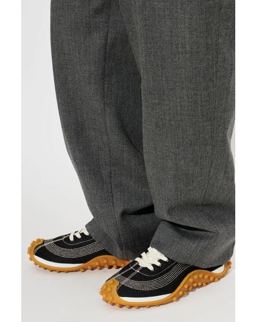 AMI Black Mirage Mesh Sneakers for men