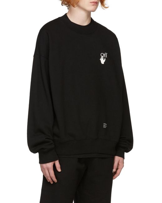 Off-White c/o Virgil Abloh Black Carav Arrows Motif Sweatshirt for men
