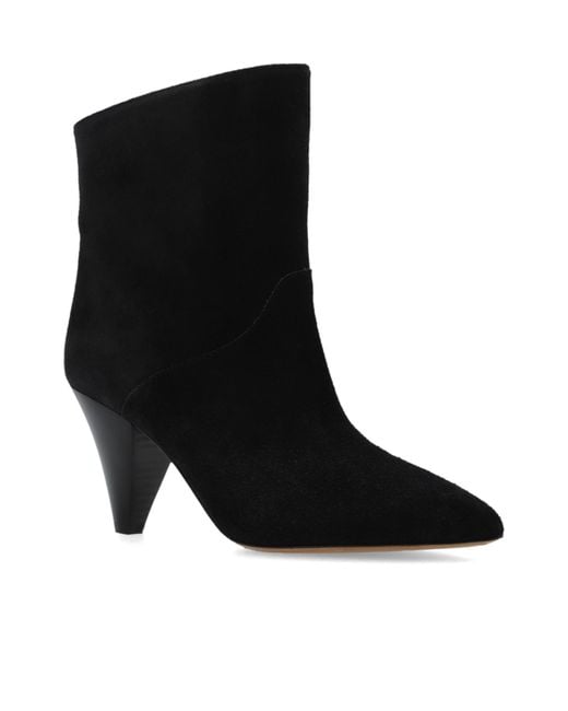 Isabel Marant Black Larta Pointed-Toe Ankle Boots