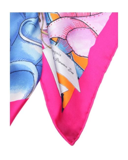 Dior Pink Printed Silk Scarf