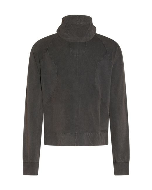 Thom Krom Black Funnel Neck Zip Knitted Sweater for men