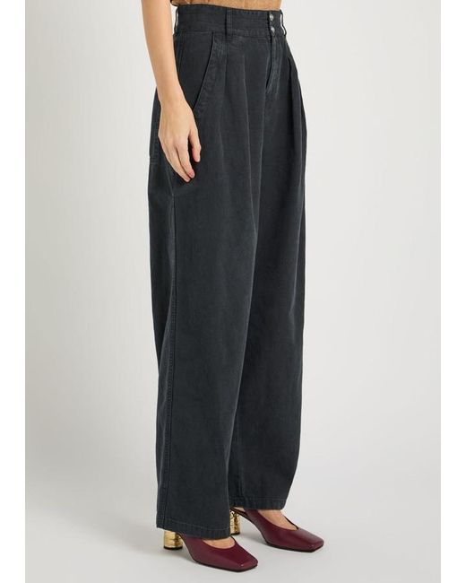 Isabel Marant Blue Nadine Wide-Leg Trousers