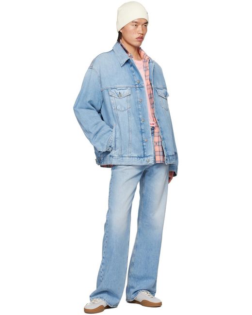 Acne Blue Relaxed Fit Denim Jacket for men