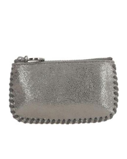 Stella McCartney Gray Zipped Clutch Bag