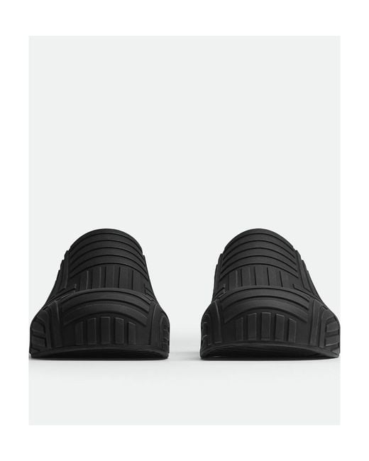 Bottega Veneta Black Intrecciato Embossed Slides for men