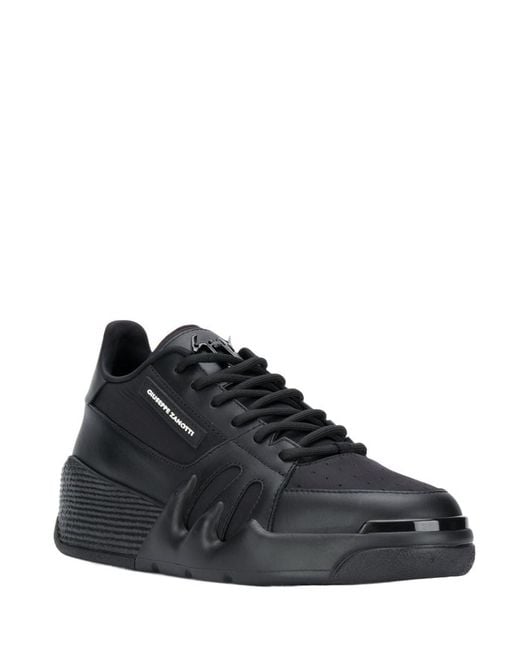 Giuseppe Zanotti Black Lace-Up Casual Sneakers for men