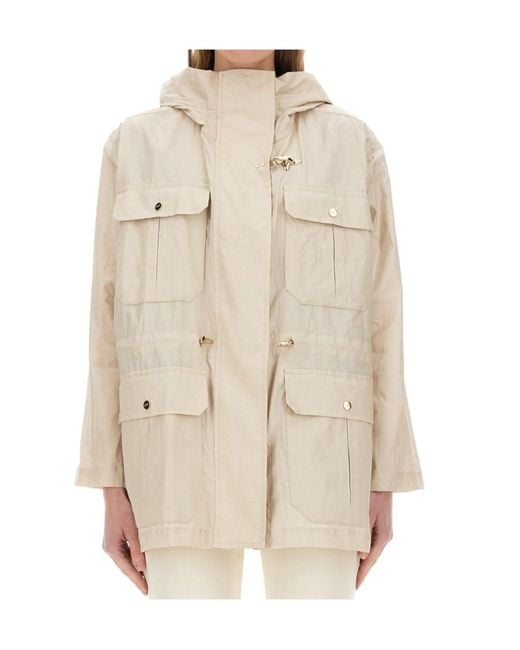 Fay Natural Canvas Parka Jacket