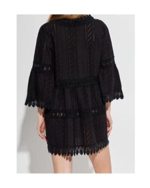 Melissa Odabash Black Lace V-Neck Mini Dress
