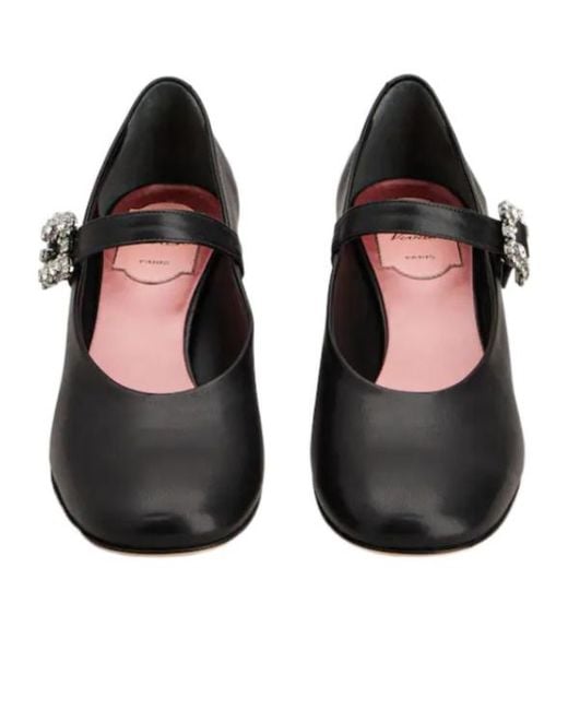 Roger Vivier Black Efflorescence Mary Jane Pumps