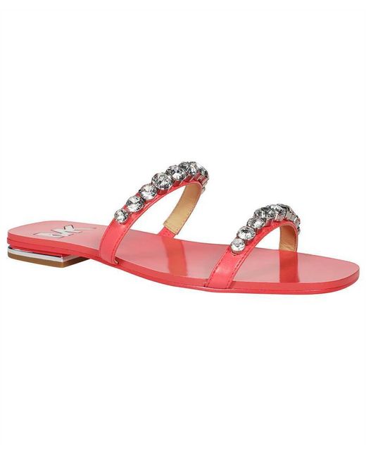 Michael Kors Pink Logo Flat Sandals