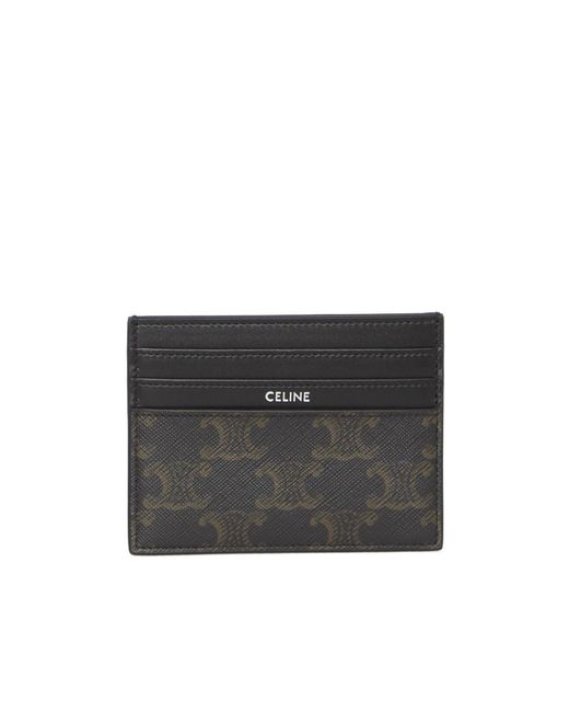 Céline Black Large Card Holder for men