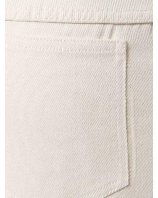 Christopher Esber White Cotton Denim High Rise Straight Jeans