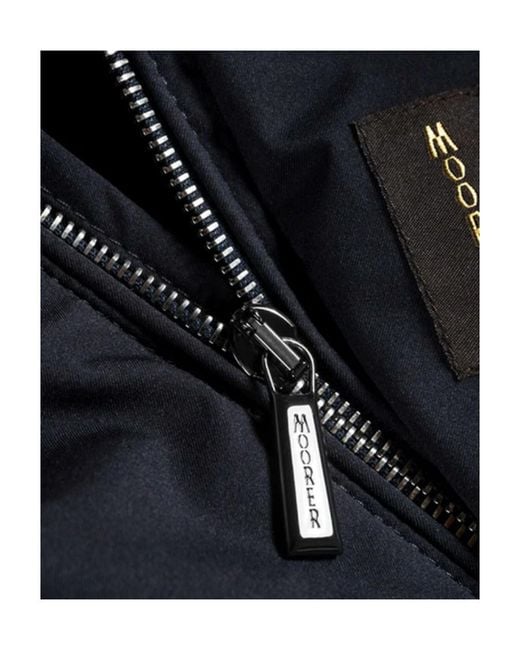 Moorer Blue Technical Gabardine Coat for men