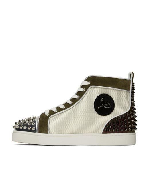 Christian Louboutin Natural High-Top Sneakers for men
