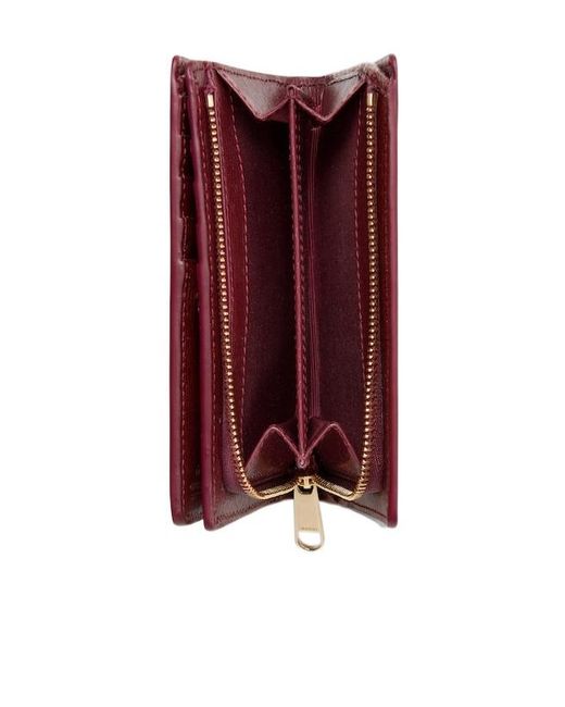 Gucci Red Logo Script Card Case