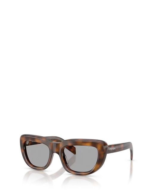 Prada White Eyewear Cat Eye Frame Sunglasses
