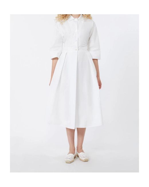 Weekend by Maxmara White Belted Midi Shirt Dress