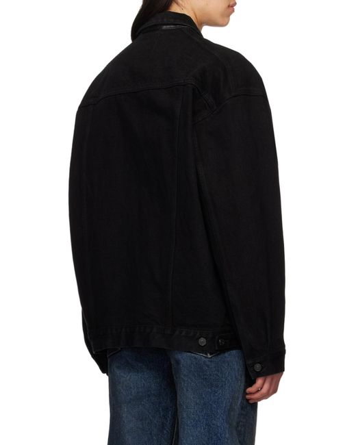 Balenciaga Black Oversized Fit Denim Jacket for men