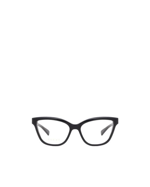 Gucci White Eyewear Cat-Eye Glasses And Frames