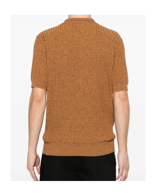 Roberto Collina Brown Short-Sleeved T-Shirt for men