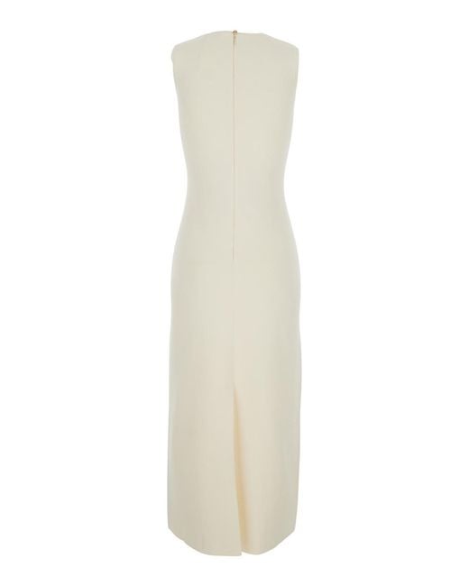 Max Mara White Dress Angus Viscose Blend