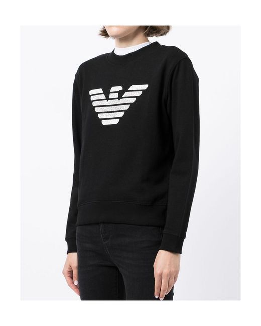 Emporio Armani Black Logo-Print Sweatshirt