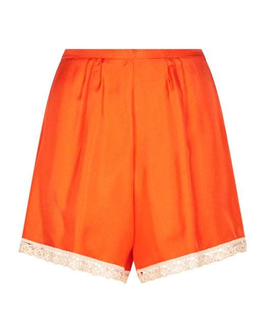 Forte_forte Orange Pleated Shorts
