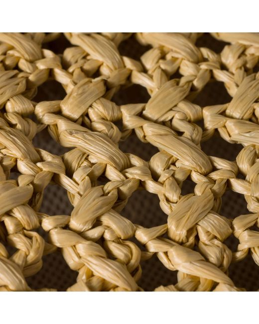 Miu Miu Natural Logo-Embroidered Woven Shopping Bag