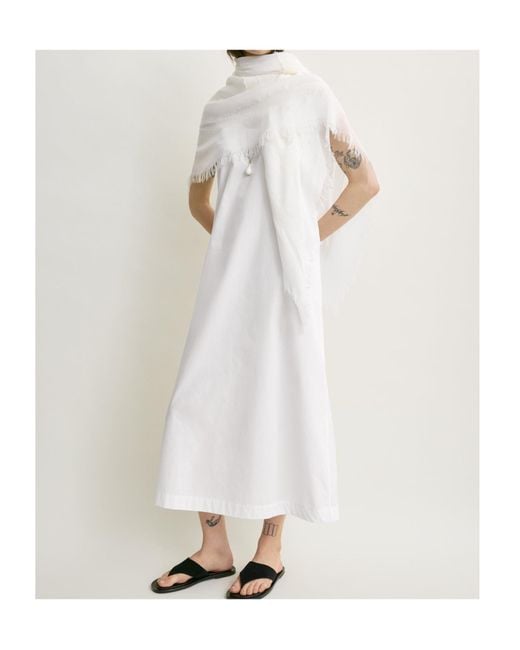Totême  White Square Scarf