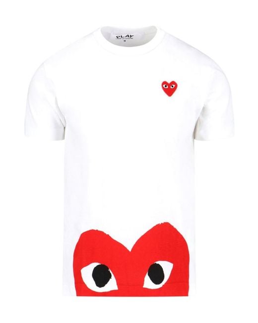 COMME DES GARÇONS PLAY Red Short-Sleeved T-Shirt for men