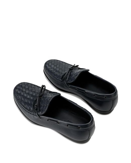 Bottega Veneta Black Knitted Details Business Casual Shoes for men