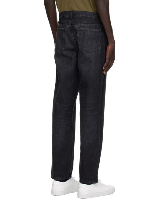 A.P.C. Black Martin Straight-Leg Jeans for men