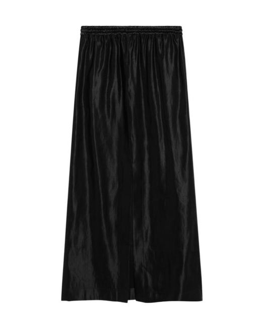 Loulou de Saison Black Elastic Waist Skirt