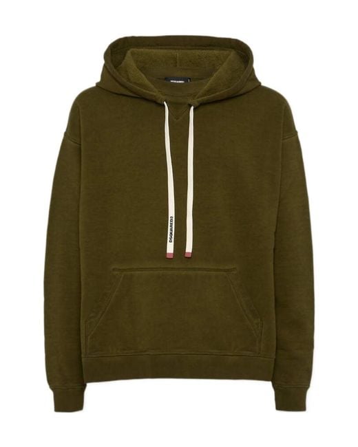DSquared² Green Drawstring Hoodie for men