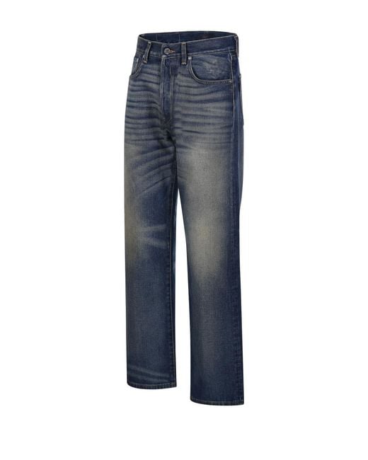Haikure Blue Logo Jeans for men