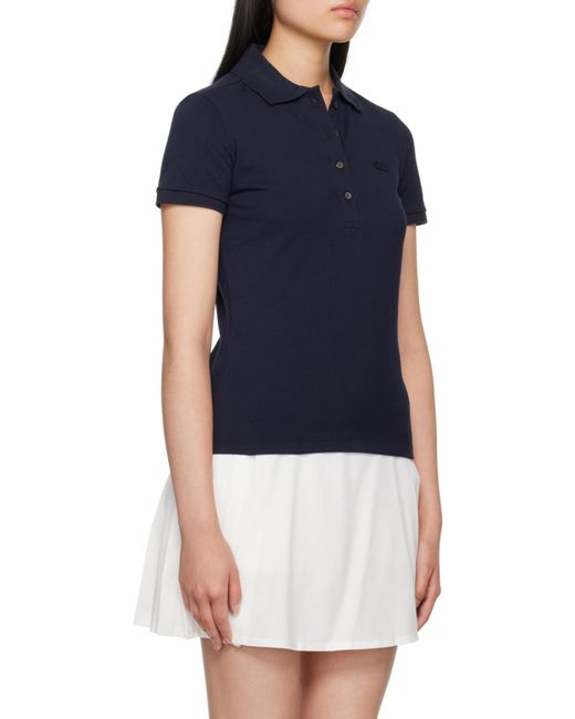 Lacoste Blue L.12.D Slim Fit Stretch Mini Piqué Polo Shirt