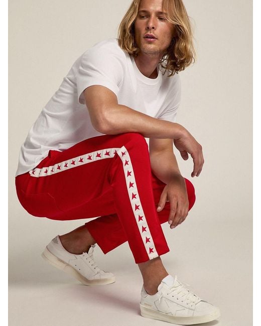 Golden Goose Deluxe Brand White Star Printed Crewneck T-Shirt for men