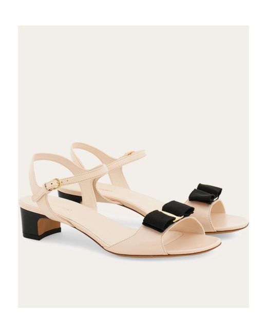 Ferragamo Natural Vara Bow Sandals