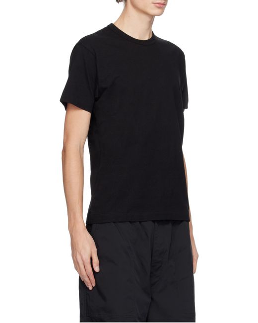 COMME DES GARÇONS PLAY Black Comme Des Garçons Play Logo Patch Crewneck T-Shirt