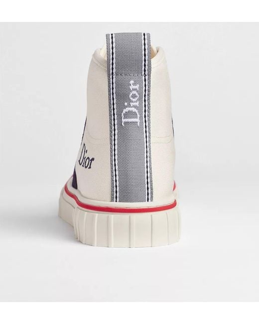 Dior Natural Lace-Up High-Top Casual Shoes for men