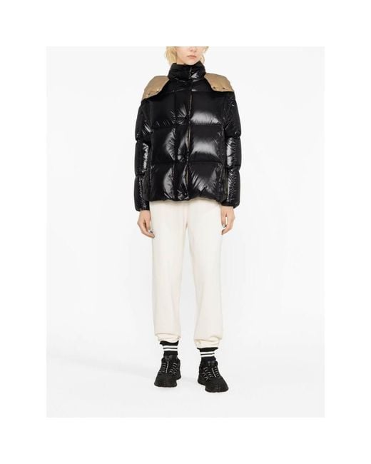 Moncler Black High-Collar Long-Sleeved Down Jacket