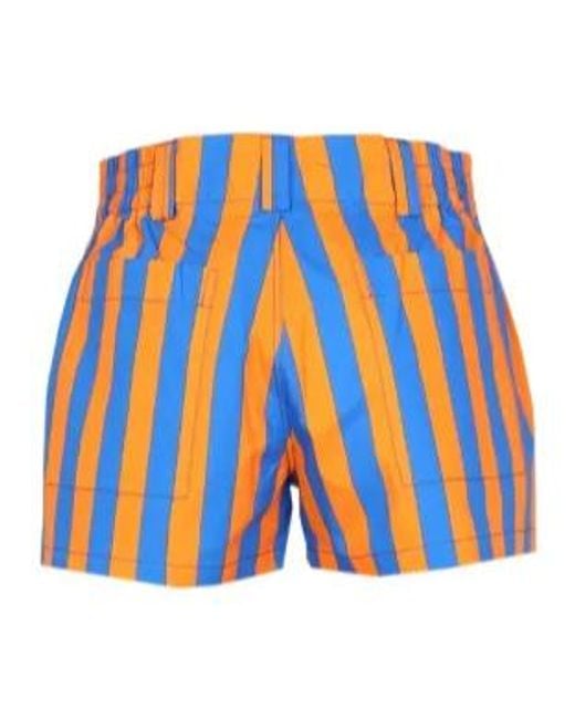 Sunnei Orange Striped Shorts