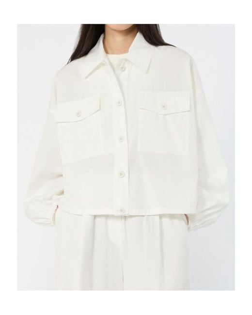 Weekend by Maxmara White Wkiorigano Long-Sleeved Shirt Jacket