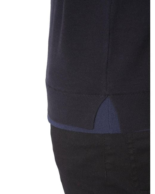 KENZO Blue Hutou Embroidered Cotton Blended Sweater for men