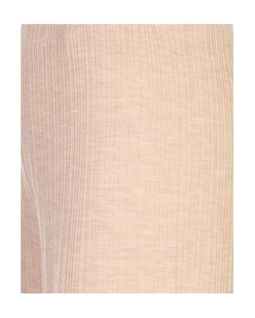 Agnona Natural Straight-Leg Casual Pants