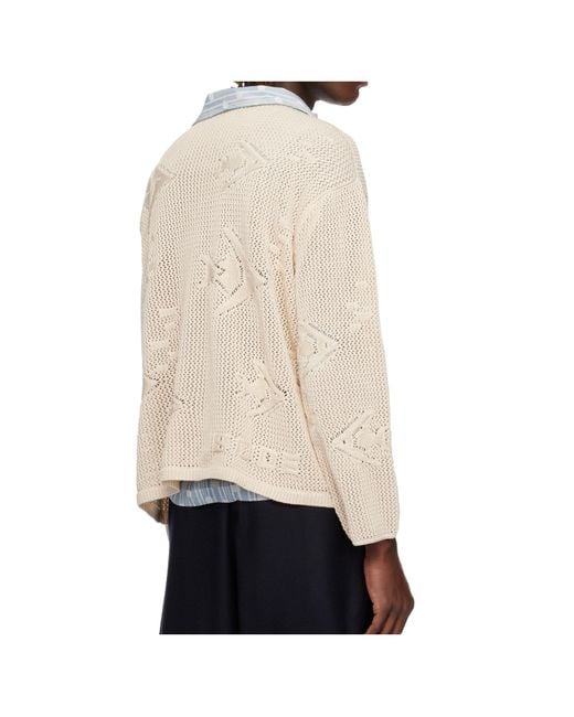 Bode White Patterned Knit Top for men